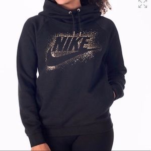 Nike Gold + Metallic Glitter Black Sweatshirt